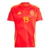 Camisola Espanha Lamine Yamal 19 Homen Equipamento 1ª Euro 2024